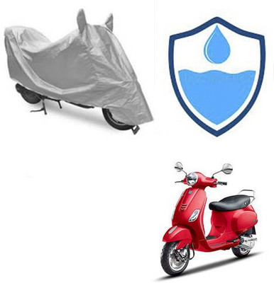 Atulit enterprises Two Wheeler Cover for Piaggio(Vespa VXL, Silver)
