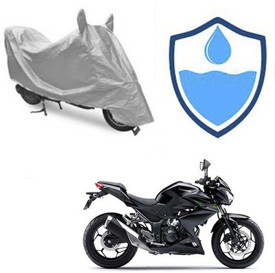 Atulit enterprises Two Wheeler Cover for Kawasaki(Z250, Silver)