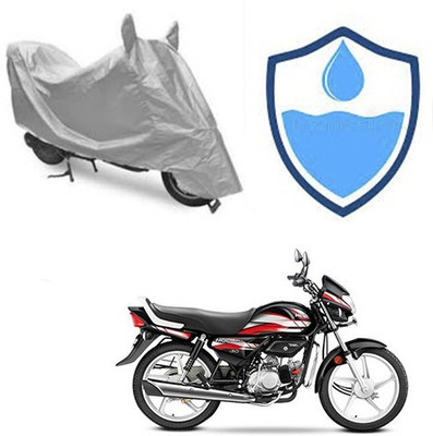 Atulit enterprises Two Wheeler Cover for Hero(CD deluxe, Silver)