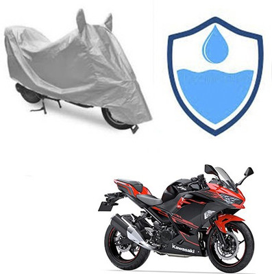 Atulit enterprises Two Wheeler Cover for Kawasaki(Ninja 250, Silver)