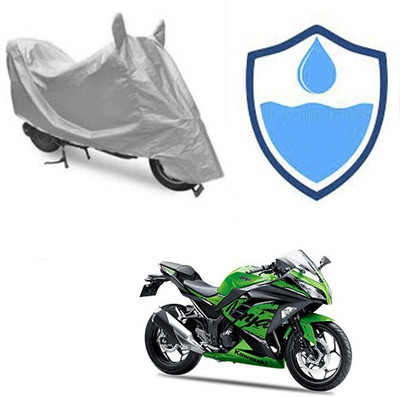 Atulit enterprises Two Wheeler Cover for Kawasaki(Ninja 300, Silver)
