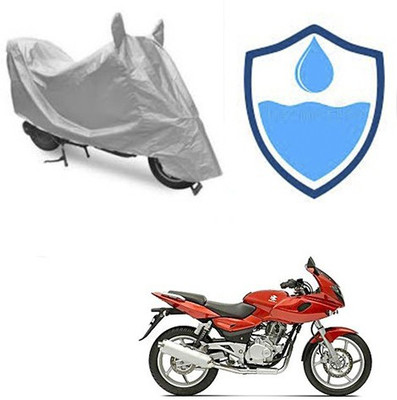 Atulit enterprises Two Wheeler Cover for Bajaj(Pulsar 220 DTS-i, Silver)