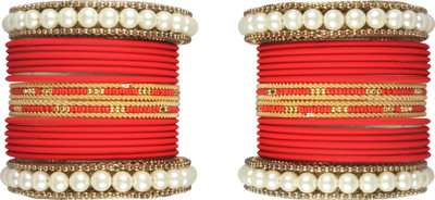 Shiv_Jewels Alloy Pearl Gold-plated Bangle(Pack of 32)