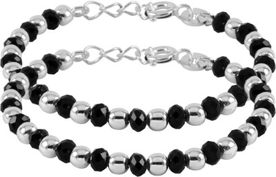 Parnika Sterling Silver Crystal Bracelet Set(Pack of 2)