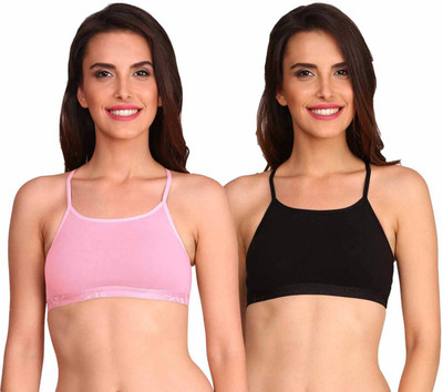 JOCKEY Women Cami Bra Non Padded Bra(Pink, Black)