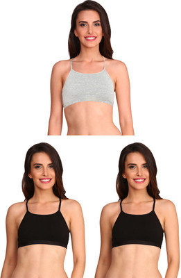 JOCKEY Women Cami Bra Non Padded Bra(Grey, Black)