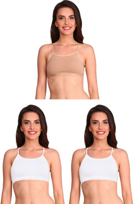 JOCKEY Women Cami Bra Non Padded Bra(White, Beige)