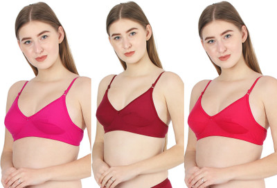 oxbeery Women Full Coverage Non Padded Bra(Multicolor)