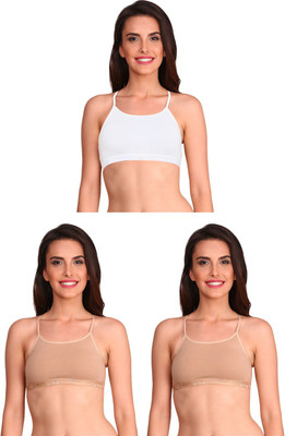 JOCKEY Women Cami Bra Non Padded Bra(White, Beige)