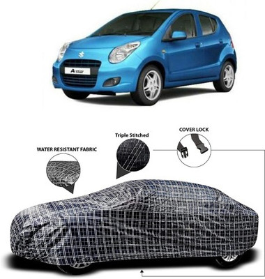 APNEK Car Cover For Maruti Suzuki Alto 800 (With Mirror Pockets)(Grey, Black)