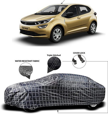 NUMBOR ONE Car Cover For Tata Altroz EV (With Mirror Pockets)(Black, Grey)