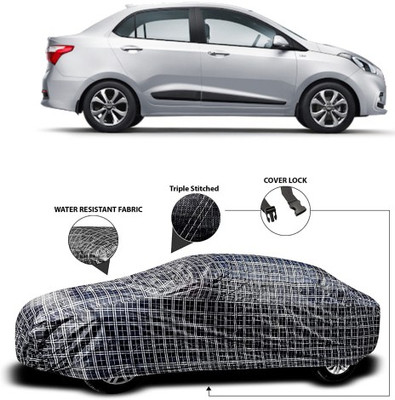 NUMBOR ONE Car Cover For Hyundai Xcent Facelift (With Mirror Pockets)(Black, Grey)
