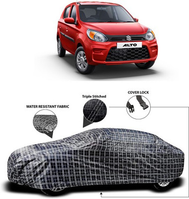 APNEK Car Cover For Maruti Suzuki Alto 800 (With Mirror Pockets)(Black, Grey)