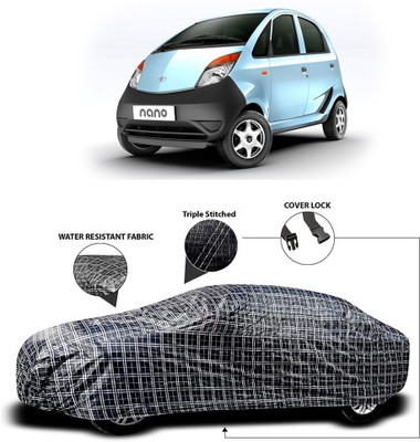 NUMBOR ONE Car Cover For Tata Nano Genx (With Mirror Pockets)(Black, Grey)