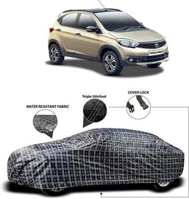 APNEK Car Cover For Tata Tiago (With Mirror Pockets)(Grey, Black)