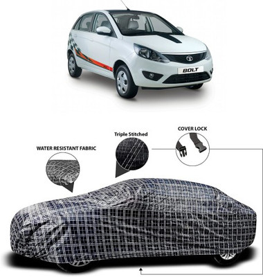 APNEK Car Cover For Tata Bolt (With Mirror Pockets)(Grey, Black)
