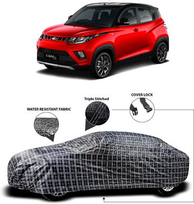 APNEK Car Cover For Mahindra KUV100 NXT (With Mirror Pockets)(Black, Grey)