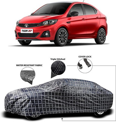 APNEK Car Cover For Tata Tigor (With Mirror Pockets)(Grey, Black)