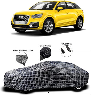 NUMBOR ONE Car Cover For Audi Q2 (With Mirror Pockets)(Black, Grey)