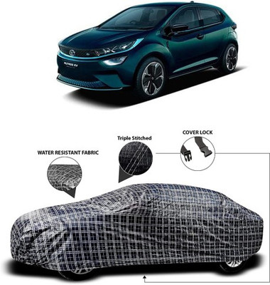 APNEK Car Cover For Tata Altroz EV (With Mirror Pockets)(Grey, Black)