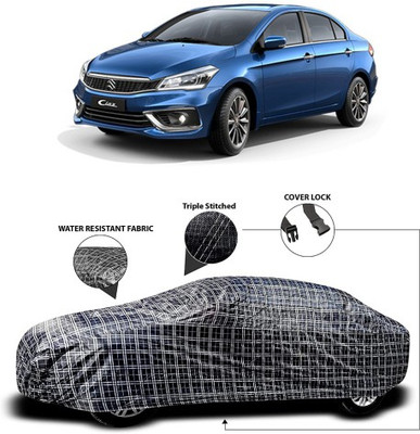 NUMBOR ONE Car Cover For Maruti Suzuki Ciaz (With Mirror Pockets)(Black, Grey)