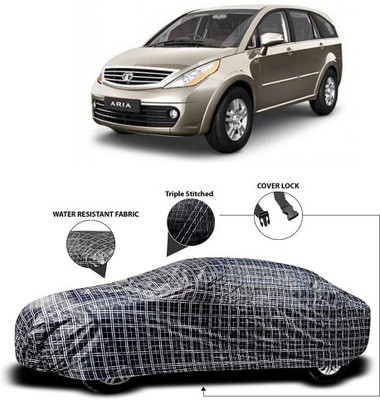 NUMBOR ONE Car Cover For Tata Aria (With Mirror Pockets)(Black, Grey)