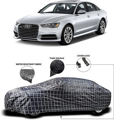 NUMBOR ONE Car Cover For Audi S6 (With Mirror Pockets)(Black, Grey)