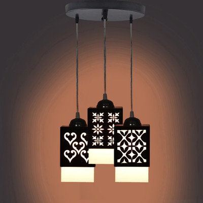 TrendyHouse TrendyHouse 3 Light Creative Wooden Pendant Light. Lamp suitable for Living Room,Foyer,Bedroom,Hallway Pendants Ceiling Lamp Pendants Ceiling Lamp(Black)