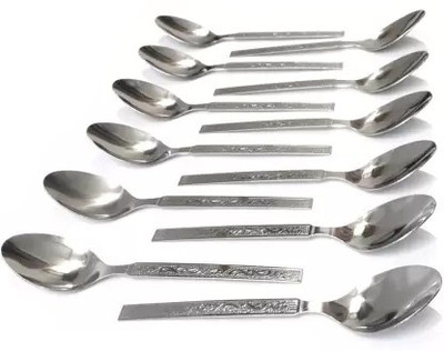 KitchenHub Dinner Spoon set Stainless Steel Table Spoon Set(Pack of 12)