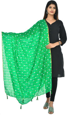 YOUTHQUAKE Silk Blend Checkered Women Dupatta
