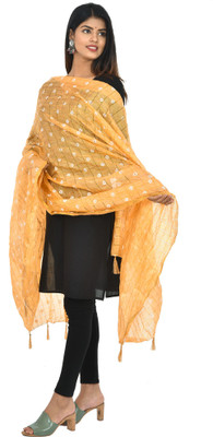 YOUTHQUAKE Silk Blend Checkered Women Dupatta
