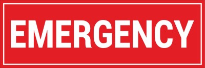 CREATIVE ADVERTISERS Emergency Emergency Sign