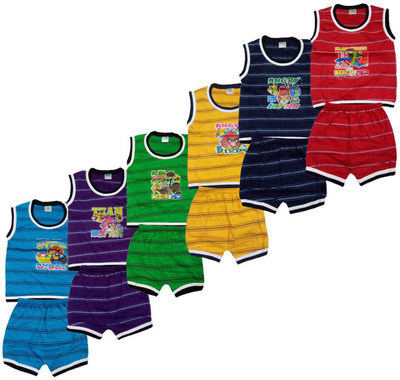 SVS Clothings Baby Boys Casual T-shirt Shorts(Multicolor)