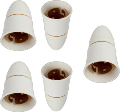 Electro Factory Multi Skirt Pendant White Holder Plastic Light Socket(Pack of 5)