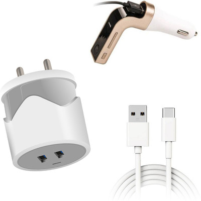DAKRON Wall Charger Accessory Combo for Realme 7(White)