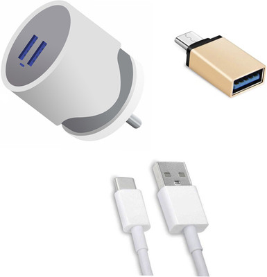DAKRON Wall Charger Accessory Combo for Samsung Galaxy M31(White)