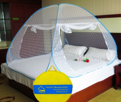 VERDIOZ Cotton Adults Washable DOUBLE BED Mosquito Net(Blue, Tent)