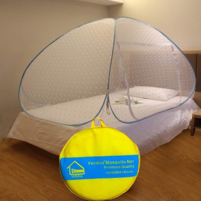 VERDIOZ Cotton Adults Washable SINGLE BED Mosquito Net(Blue, White, Tent)