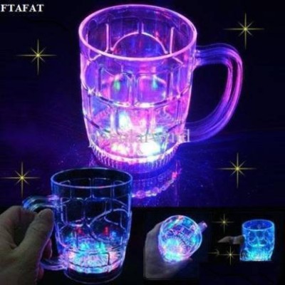 Thakran Magic Color Cup with LED Light Party (250 ml) Glass Mason Jar(250 ml)