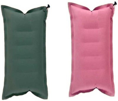 Femey Air Solid Sleeping Pillow Pack of 2(Green, Pink)