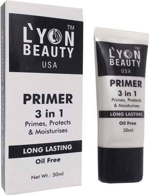 L'YON BEAUTY Primer 3 in 1 Primer Protects and moisturises Primer  - 30 ml(Transparent)
