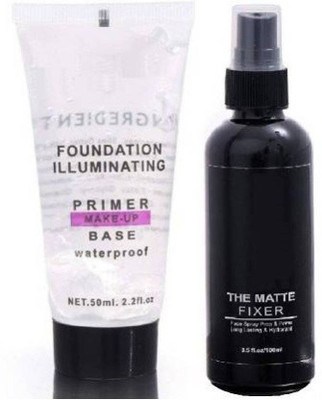 AVEU MAKEUP BASE PRIMER WITH MAKEUP FIXER Primer - 150 ml (TRANSPARENT) Primer - 150 ml (transparent)(2 Items in the set)
