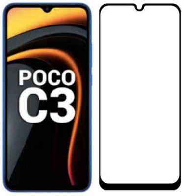 VDAT Edge To Edge Tempered Glass for POCO C3(Pack of 1)