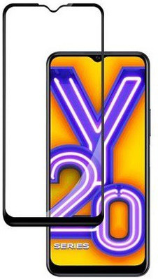 LIKEDESIGN Edge To Edge Tempered Glass for Vivo Y20a(Pack of 1)