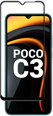 VDAT Edge To Edge Tempered Glass for POCO C3(Pack of 1)