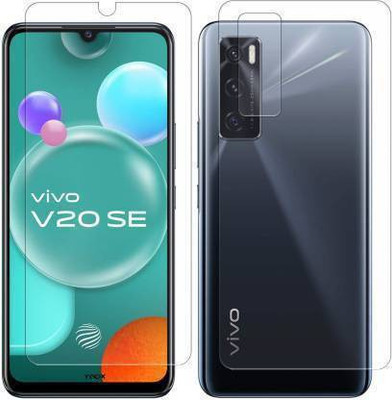 RAJFINCORP Front and Back Tempered Glass for Vivo V20 SE(Pack of 2)