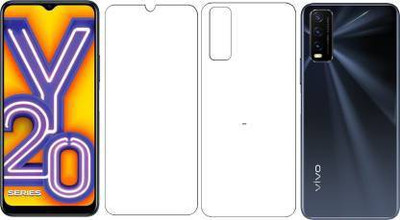 PR SMART Front and Back Tempered Glass for Vivo Y20i(Pack of 2)