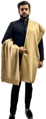 Zaria Fabs Wool Solid Men Shawl(Beige)