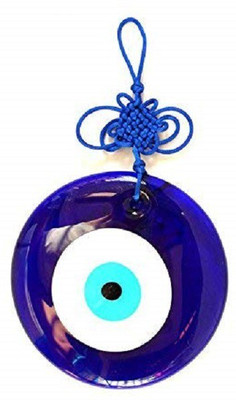 Delhi Gift House Fengshui Evil Eye Wall Hanging Decoration for Home Office & Gifting Decorative Showpiece  -  5 cm(Crystal, Blue)