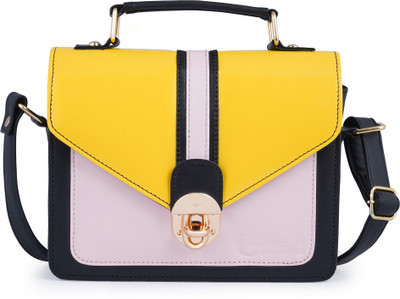 Classic Fashions Yellow, Green Sling Bag cssic women girls stylish PU sling bags party wear simple & unique look looking perfect Classic Fashions Yellow, Green Sling Bag cssic women girls stylish PU sling bags party wear simple & unique look looking perfect
